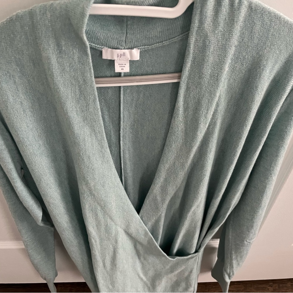 J. Jill NWOT Faux Wrap Sweater XS Color:Lucite Heather, long sleeve